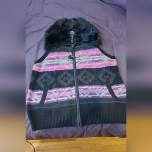 Ralph Lauren Active Faux Fur Sweater Vest